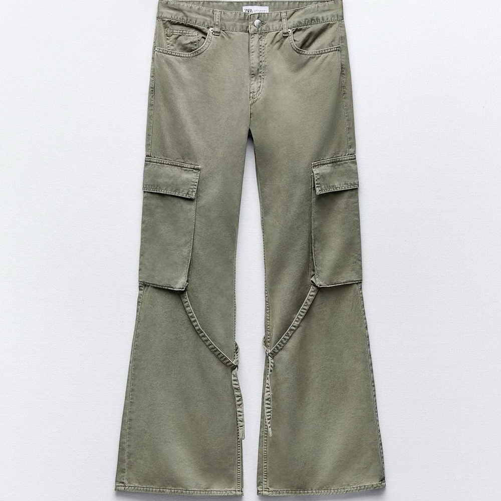Zara Gray Cargo Pants